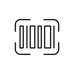 Barcode scan outline icons, minimalist vector illustration ,simple transparent graphic element .Isolated on white background