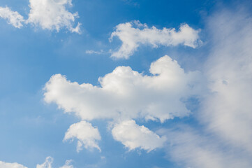 Beautiful sky scenery of Wuhan in summer