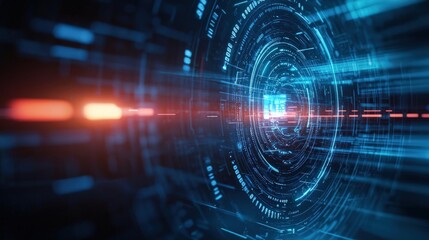 Fototapeta premium Digital ecosystem fortified against malware intrusions, cybersecurity, protection