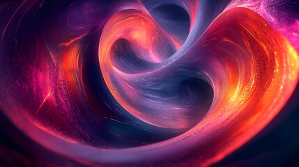 Obraz premium Abstract digital art, vibrant colors, swirling patterns, futuristic design, dynamic movement, neon glow, high-tech feel, sharp lines, intricate details, modern digital artwork.
