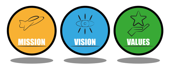icono de Misión, Visión y Valores © Nicolas