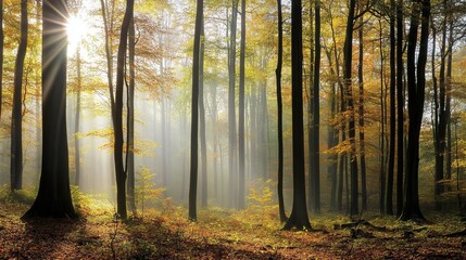 Obraz premium Serene Autumn Forest