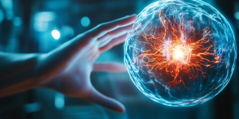 Plasma Globe with Electric Tendrils Reaching Out