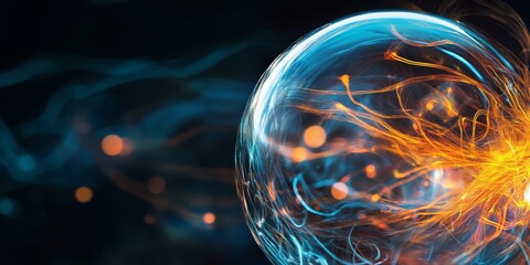 Plasma Globe with Electric Tendrils Reaching Out