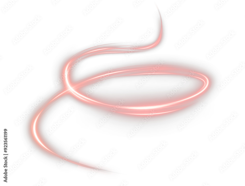 Poster light red twirl. curve light effect of red line. luminous red circle. light red pedistal, podium, pl