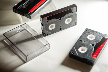 Fototapeta premium Vintage VHS Tapes Collection