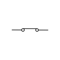 Close electrical switch vector symbol.