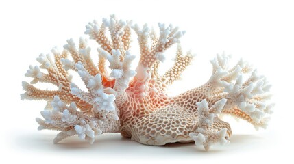 Obraz premium Coral formation with intricate structures and natural colors in a marine environment