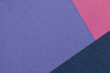 Texture craft violet paper background with purple and navy blue border. Vintage abstract cardboard.