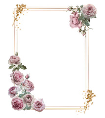 Editable Template Vintage Flower Frame Design