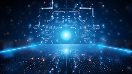 Obraz premium Abstract technology background Hi-tech communication concept futuristic digital innovation background vector illustration