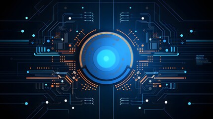 Obraz premium Abstract technology background Hi-tech communication concept futuristic digital innovation background vector illustration