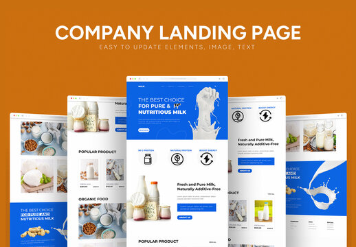 Milk Product Landing Page