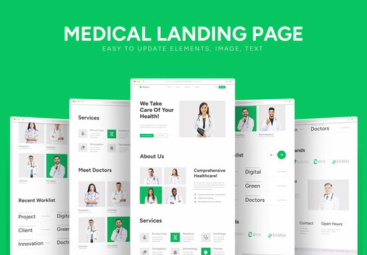Medical Landing Page UI Layout