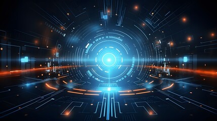 Obraz premium Abstract technology background Hi-tech communication concept futuristic digital innovation background vector illustration