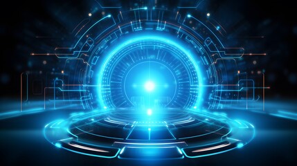 Fototapeta premium Abstract technology background Hi-tech communication concept futuristic digital innovation background vector illustration