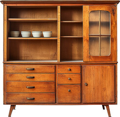 furniture, wood, wooden, shelf, cabinet, empty, bookshelf, interior, box, design, home, storage PNG