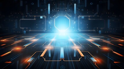 Obraz premium Abstract technology background Hi-tech communication concept futuristic digital innovation background vector illustration
