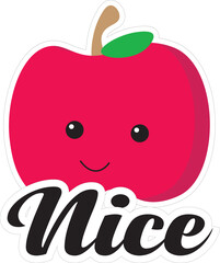 Cute apple with word saying