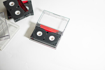 Vintage VHS Tape on White Background