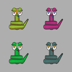 Printcute snake character