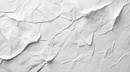Fototapeta premium Crumpled White Paper Background