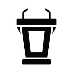 Obraz premium A simple, elegant icon depicting a dais, ideal for stages, events, and presentations