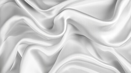 Elegant White Satin Fabric Texture