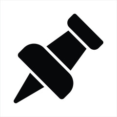 A small pin with a flat, wide head, used to attach papers or documents