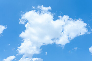 A beautiful blue sky with fluffy white clouds