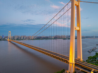 Wuhan Yangsigang Yangtze River Bridge scenery