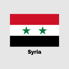Syria flag design vector illustration on a gray background for graphic and web design.