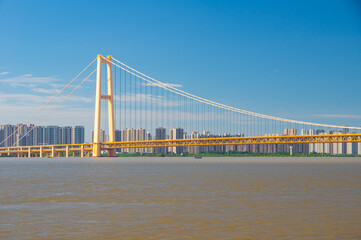 Wuhan Yangsigang Yangtze River Bridge scenery