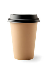 Paper coffee cup to go, take away mockup isolated on white background