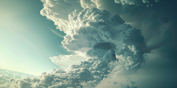 Extreme weather events are the nature's fury, disrupting travel plans and safety: Visualize extreme weather events as a storm cloud or tornado, symbolizing the unpredictable and dangerous nature