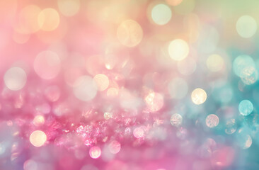 Fototapeta premium a close up of a pink and blue glittery background