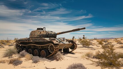 Abandoned Tank in the Desert