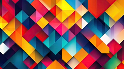 Abstract geometric pattern with vibrant colors, perfect for a dynamic background