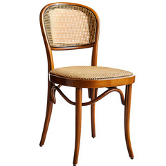 Rattan chair isolated on white background