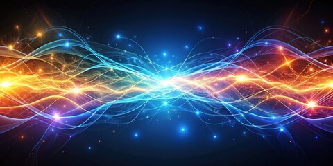 Obraz premium Abstract glowing energy lines background, abstract, glowing, energy, lines, background, futuristic, digital, design, technology