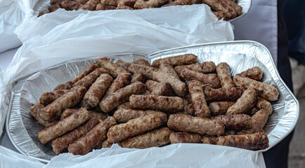 Free tasting of cevap on Bascarsija