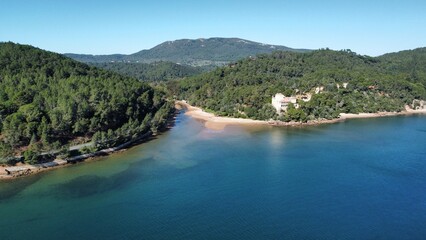 Fototapeta premium Aerial view of Serra da Arrabida