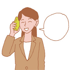 スーツ姿の女性の上半身ポーズ4