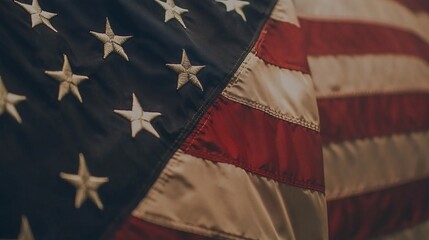 Close-Up of the American Flag