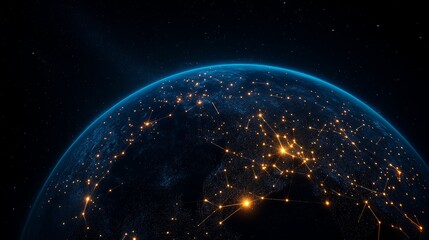 Obraz premium Earth's Night Lights from Space