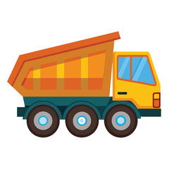Fototapeta premium dump truck isolated on white background