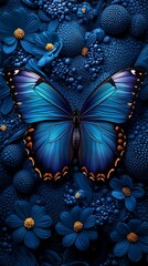 butterfly on blue Space butterfly garden exotic species in microgravity