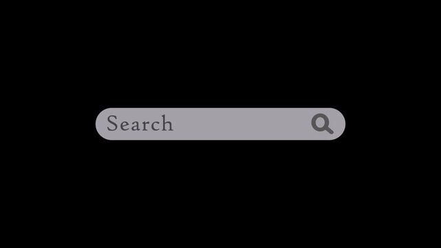 Search Text typing message button animation, message button text animation on black background. message bubble chat bar icon, chat box, round text button, send message.