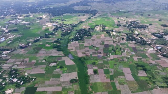 Urban Planning Landmark,Green field,open speces, Drone Footage