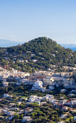Touristic Town on Capri Island in Bay of Naples, Italy.